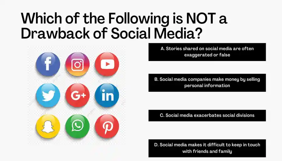 which of the following is not a drawback of social media?